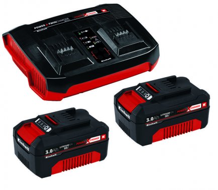 Baterie a nabjeka Power X-Change 2x 3,0 Ah & Twincharger Kit Einhell